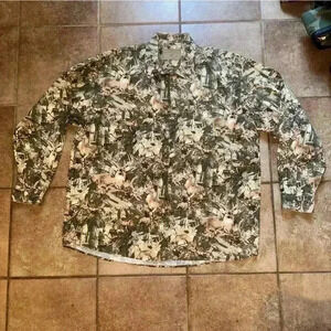 North River Camo Deer Print Hunting Shirt, Size XL